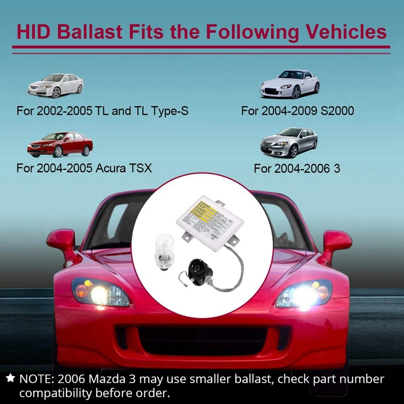 W3T10471 X6T02991 33119-S0K-A10 ксенон HID фары балласт с воспламенителем и D2S лампы для Acura TL TSX Honda S2000 Accord Mazda