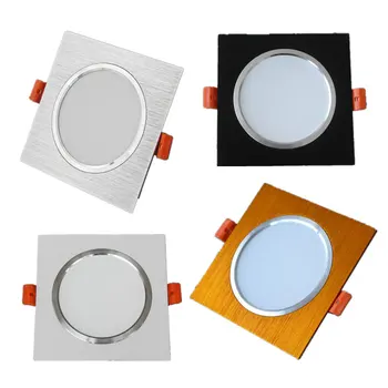 

AC220V LED Square Lamp LED downlight Dimmable 3W 5W 7W 10W 12W 15W Ceiling Downlight Recessed Withe Black Silver led Spot light