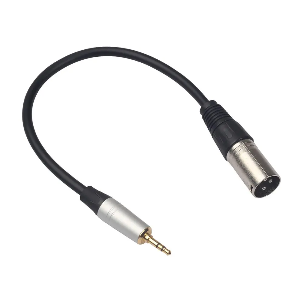 

0.3 m XLR 3-Pin Male to 3.5mm Stereo Plug Shielded Microphone Mic Cable TRS cable jack 3.5 male to female 52923A