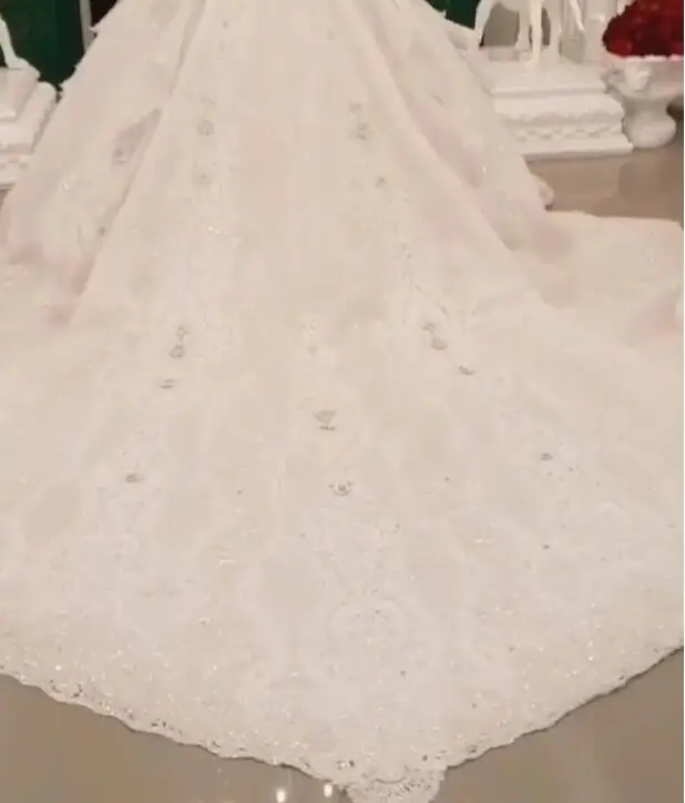 Хрустальные свадебные платья Дубай Vestido De Noiva Casamento с длинным рукавом бисером свадебное платье robe de mariee в арабском стиле свадебные платья