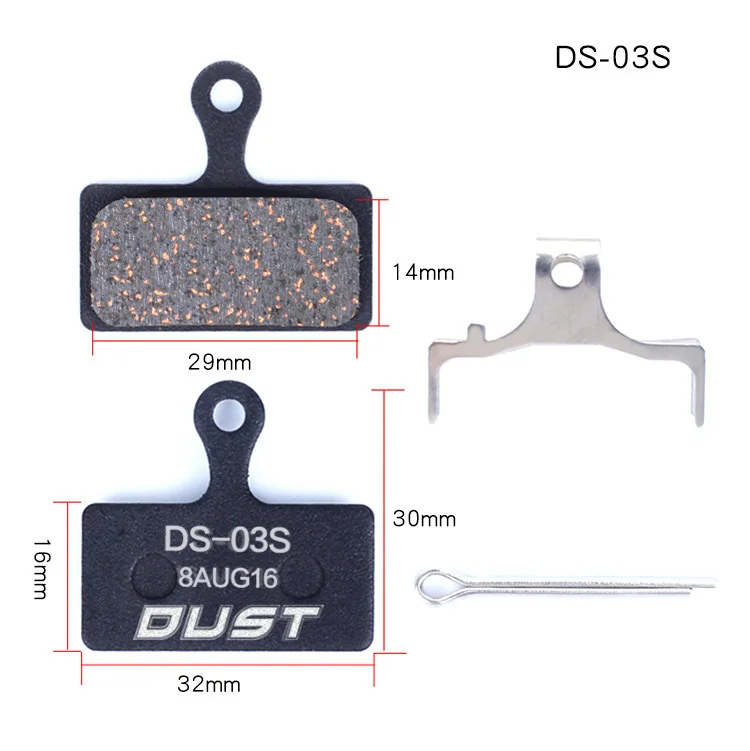 DS-03 Risk Top MTB велосипедные дисковые Тормозные колодки Смола полу-металл горный велосипед дисковые тормоза M446/E3/353 педаль тормоза из керамики и меди велосипедные аксессуары - Цвет: DS-03