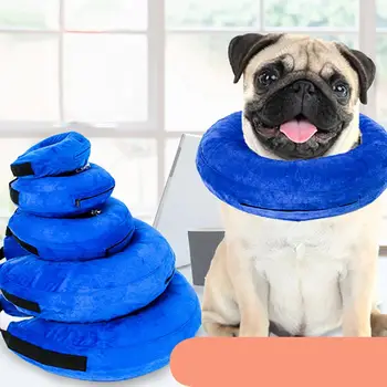 

Portable Comfy Dog Cat Cloth Collar PVC Inflatable Pet Collar Anti-bite Anti-claw Anti-scratch Anti-mite Pet Accessories XS-XL