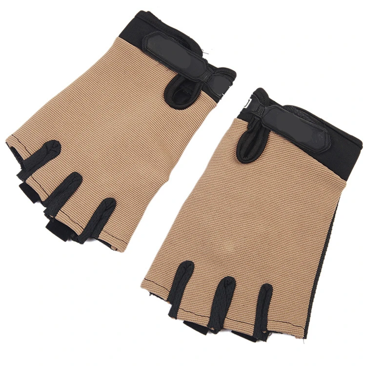 Тактические охотничьи перчатки для мужчин армии США военный Военный полицейский солдат Пейнтбол CS перчатка для страйкбола Спорт на открытом воздухе велосипедные перчатки - Цвет: Half Tan