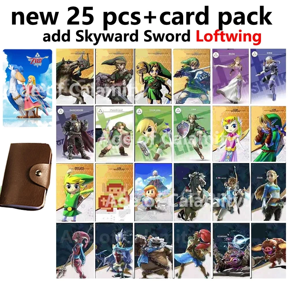 Высокое качество 25 шт. Zeldaes с Skyward Sworded Loftwing Switch NS Amxxboen BOTW карта ссылки на дыхание Ntag