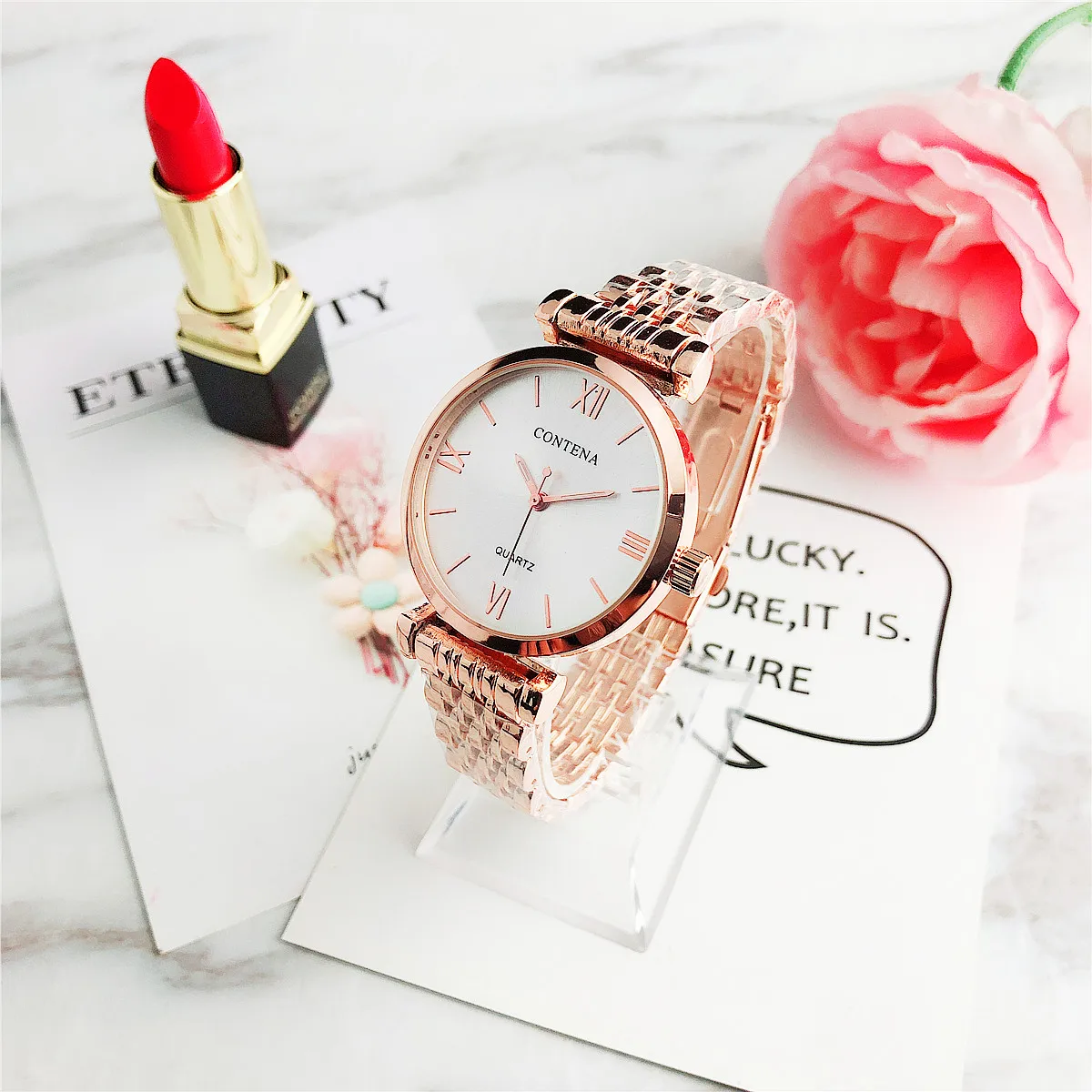 CONTENA хорошие женские модные роскошные Buniness наручные часы Новые кварцевые Saati Montre Femme Relojes Mujer Часы