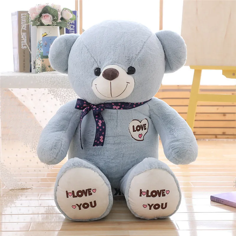 3 1 шт. большой плюшевый мишка I Love You, большая плюшевая игрушка, галстук-бабочка, плюшевый мишка, мягкий подарок на день Святого Валентина, День рождения, девочки, Brinquedos - Цвет: 3