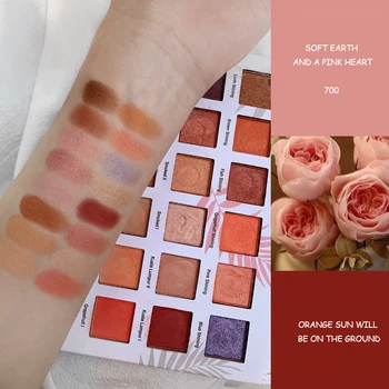 

COLORROSE Autumn Eyeshadow Pallete, 18 Shades, Brownish-Red, Matte&Metallic&Glitter, High-Pigment Formula