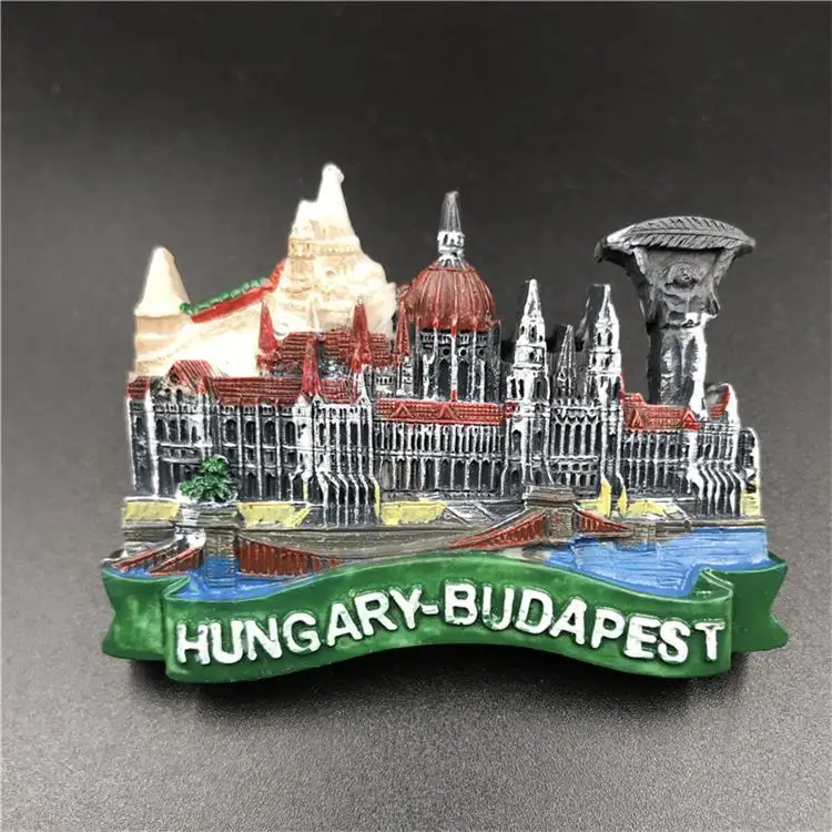 Смола 3D магнит на холодильник для домашнего описания венгерский Budapest Panorama искусственные магниты стикеры на холодильник сувенир ремесла игрушка - Цвет: A