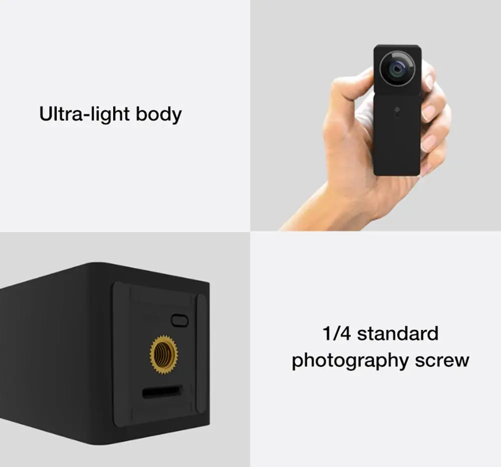 Tanie Xiaomi Hualai Xiaofang inteligentny aparat fotograficzny podwójny obiektyw wersja 360°x2 panoramiczna kamera sieciowa ip z widzenie nocne z wykorzystaniem podczerwieni