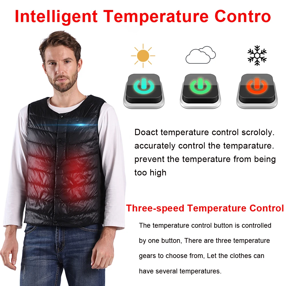 Высокое качество умный USB нагревательный жилет приложение Bluetooth контроль температуры куртка с подогревом гибкий электрический тепловой жилет