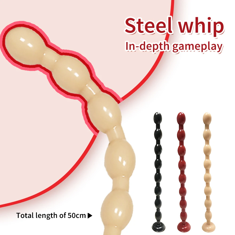 Preise 50cm Lange Anal Bead Stecker Mit Saugnapf Prostata Massager Anus Dilatator Butt Plug Für Männer Frauen Masturbieren Anal perle Sex Spielzeug