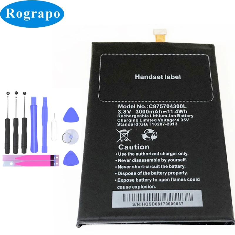 

New 3000mAh C875704300L Replacement Battery For BLU Studio C D830 D830U / Cromax Micromax AQ5001 Phone Batteries