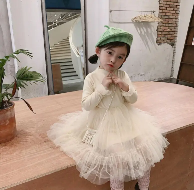 Korean Style Girls 2 Pcs Set Sweatshirt+Skirt Autumn Winter Thicken Fashion Girls Suits 1-6 years PQ825