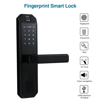 

Electronic Smart Biometric Door Lock Smart Lock Fingerprint Biometric Door Lock Keyless Touchscreen IC Card Security Lock