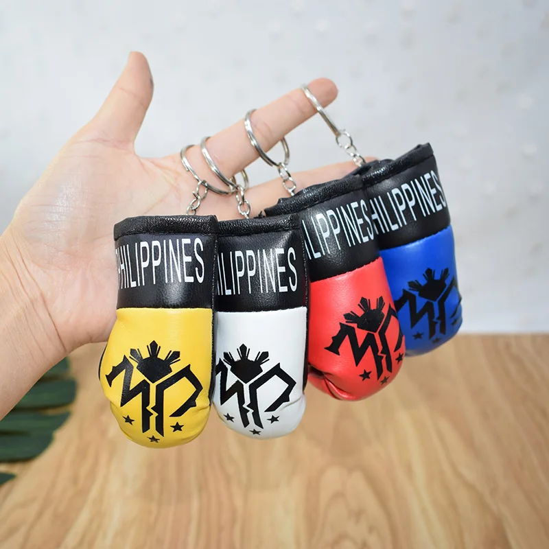 

Simulation PVC gloves Keychain mini boxing gloves keyRing bag pendant ornament car Keychain fashionable men and women Gift K2403