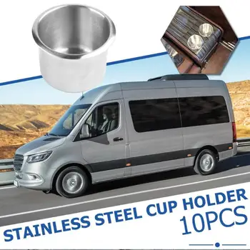 

10pcs Stainless Steel Cup Drinking Holder for Marine Boat RV Car 9x5.5cm