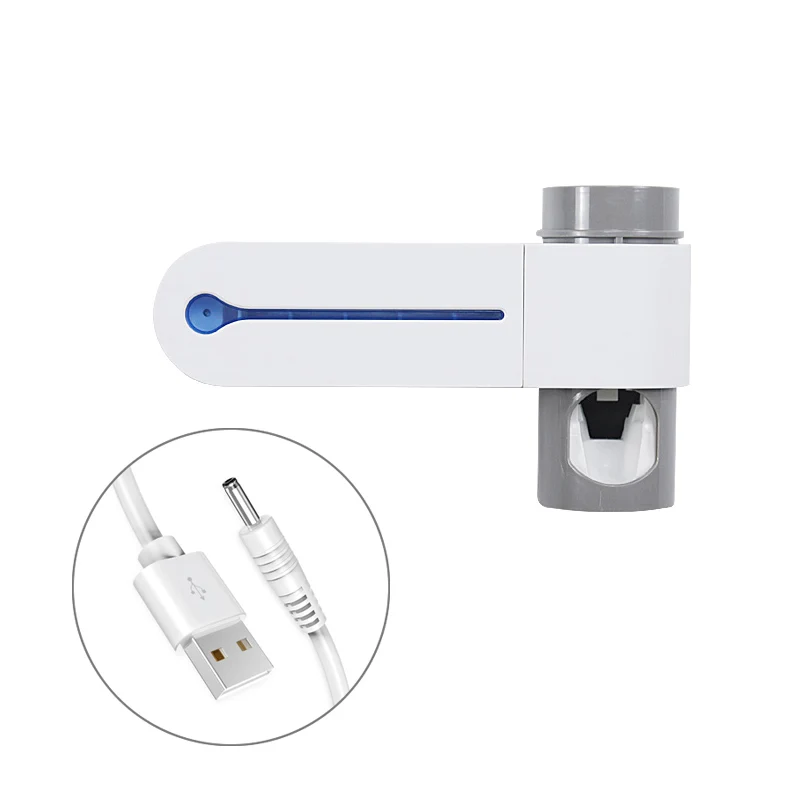 USB White ONEUP New3 в 1 USB перезаряжаемая ультрафиолетовая зубная щетка держатель стерилизатор дозатор для зубной пасты аксессуары для ванной комнаты Набор - Цвет: USB White