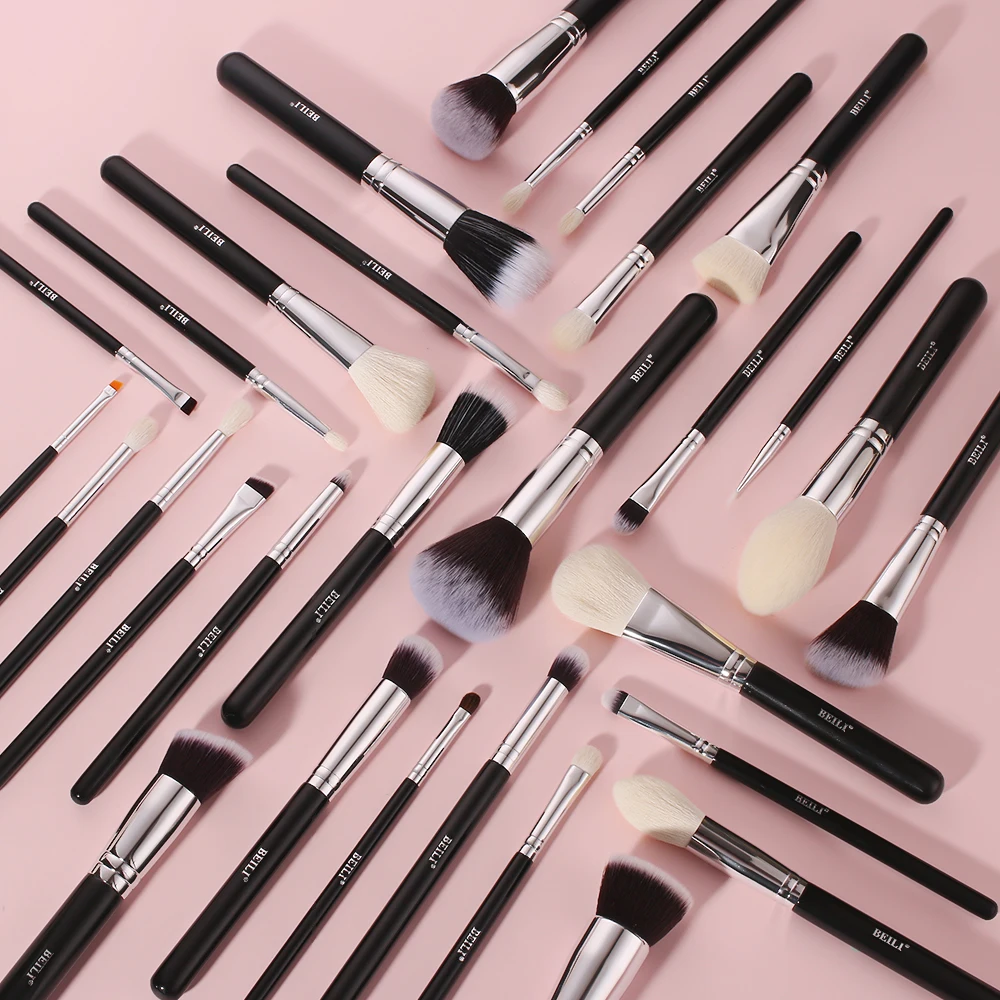 BEILI Black Makeup Brush Sets Professional Natural Goat Fiber Hair Brush Foundation Kakubi Contour Eyeshadow Beauty Tool brochas 5 BEILI Black Makeup Brush Sets Professional Natural Goat Fiber Hair Brush Foundation Kakubi Contour Eyeshadow Beauty Tool brochas 5