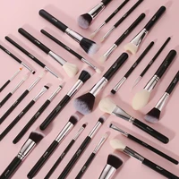 BEILI Black Makeup Brush Sets Professional Natural Goat Fiber Hair Brush Foundation Kakubi Contour Eyeshadow Beauty Tool brochas 5