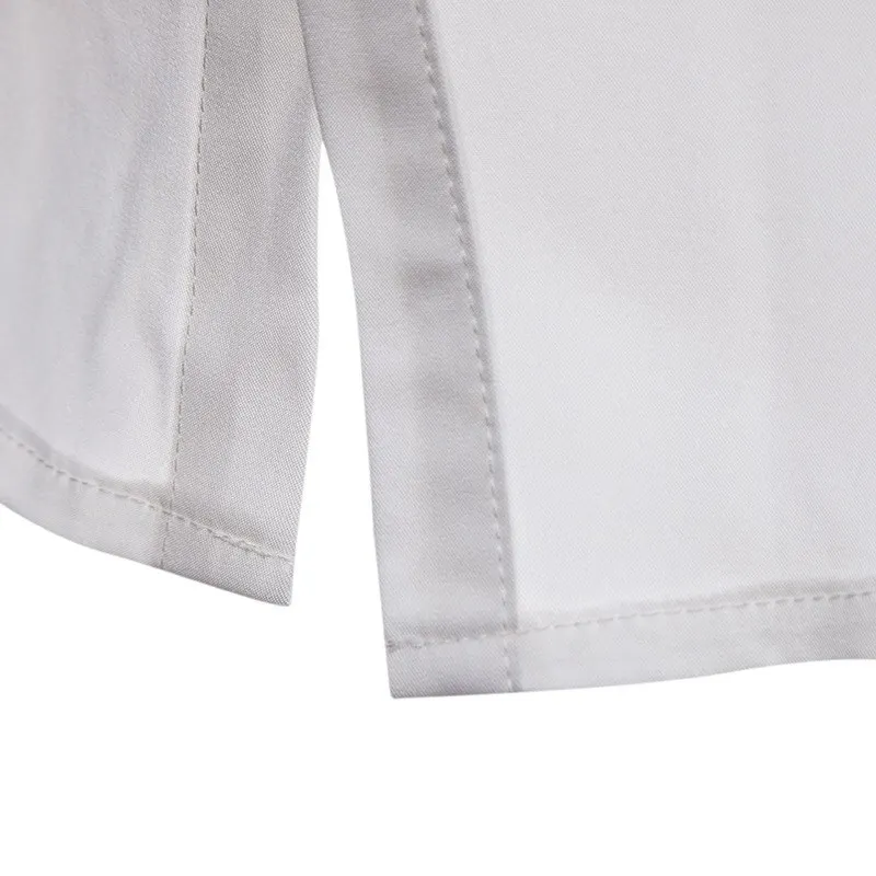 Fashion Autumn Men's Shirt Retro Long-sleeved Lace Hollow Lapels Solid Color Slim Shirt