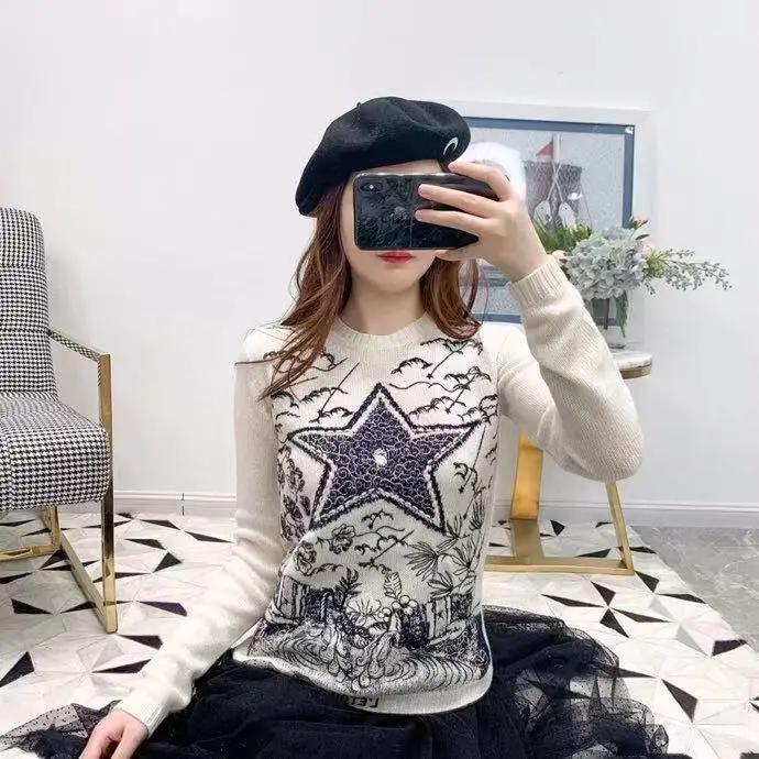 AH11886, модные женские свитера,, Подиумные, Роскошные, известный бренд, Европейский дизайн, вечерние, стильная женская одежда