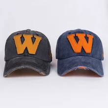 RUINPOP хлопчатобумажные вышитые буквы W бейсбольная кепка для женщин и мужчин Snapback Кепка s Bone casquette Distressed Регулируемая Кепка унисекс