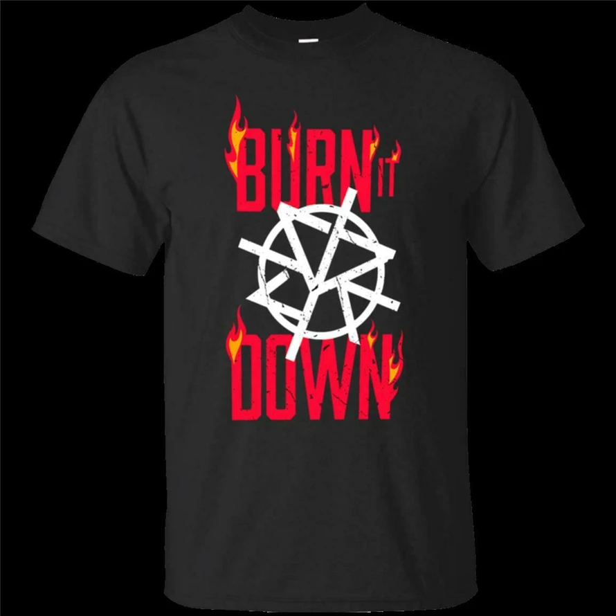 

Seth Rollins Burn It Down Mens Black T-Shirt Size S-3Xl Tee Tshirt Tee Shirt