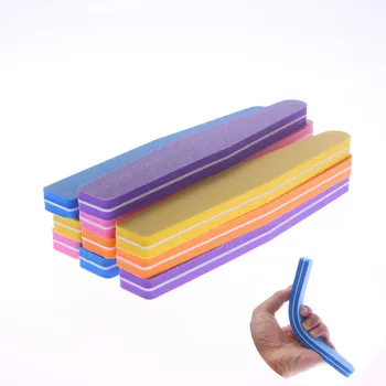 

10 X Candy Color Professional Nail Files Nail Buffer Buffing Slim Crescent 100/180 Nail Beauty Tools Diamond Polissoir