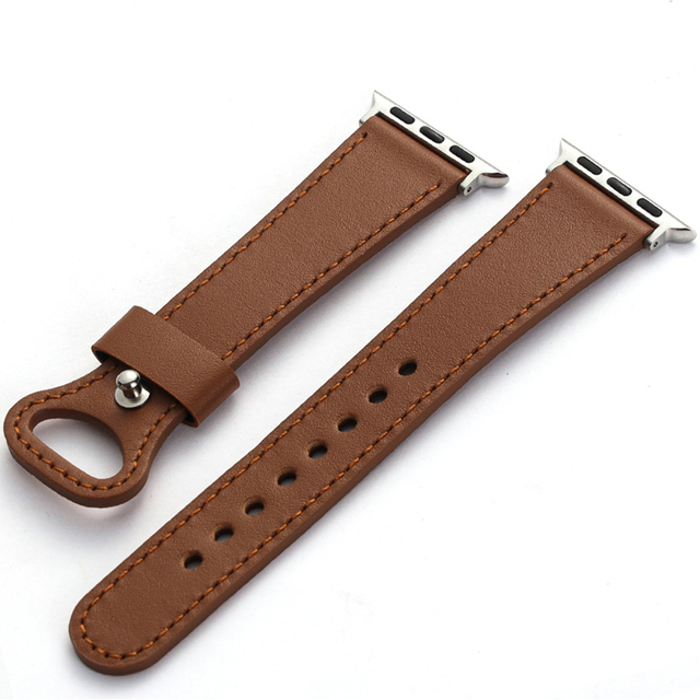 First Layer Leather Band for Apple Watch SE 44MM 40MM IWatch Strap on Smartwatch Series 6543 38mm 42mm Wristband Bracelets