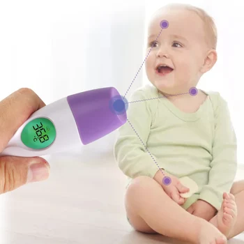 

Pink Baby Forehead Thermometer Digital LED Fast Accurate Measurement Household Non-contact Infrared Thermometer
