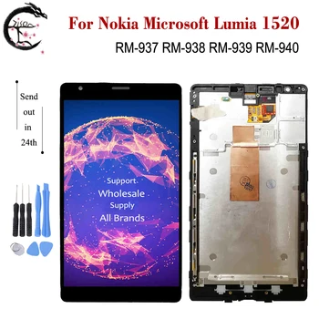 

6.0" LCD With Frame For Nokia Microsoft Lumia 1520 Full LCD Screen Touch Sensor Digitizer Assembly Lumia1520 Display Replacement