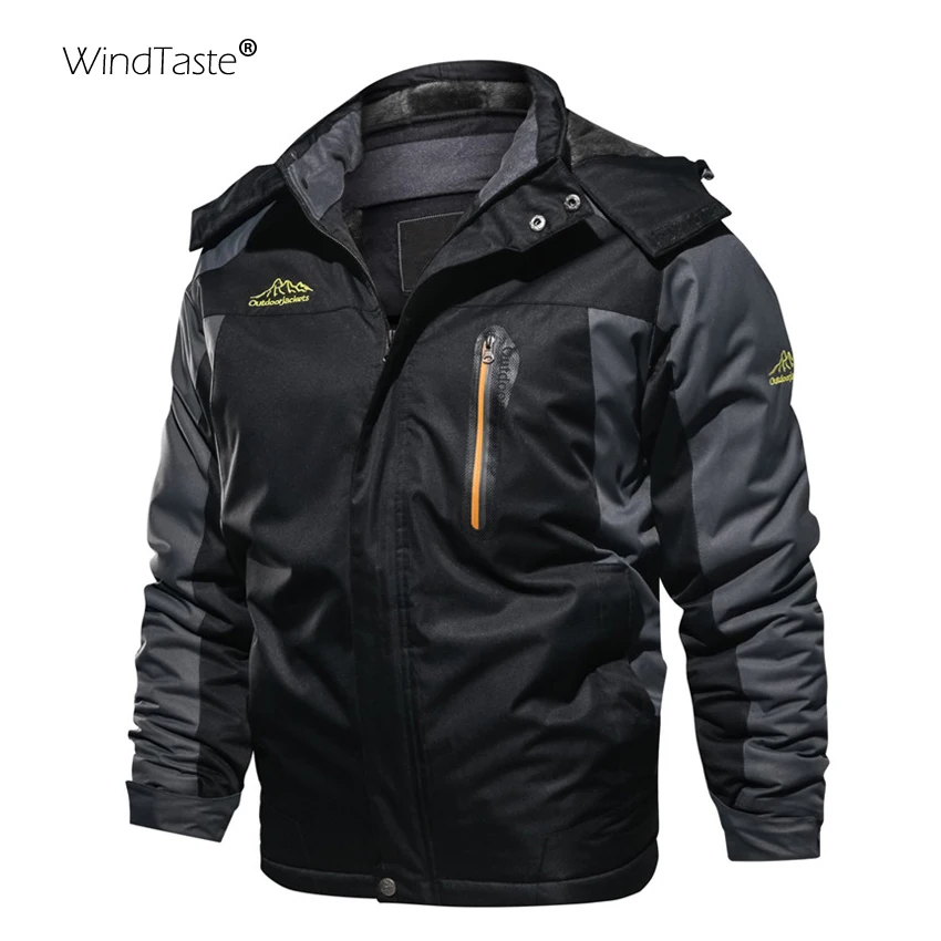 

WindTaste Winter Men Fleece Softshell Hiking Jackets Thermal Outdoor Sports Windbreaker Trekking Camping Coats EU Size 8XL KA144