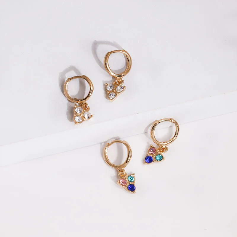 

Cross Border Supply 52068 Earrings Europe And America Elegant Simple Earrings Women's Fashion Network Red Ear Stud Full of Cryst