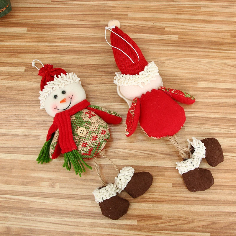 

1Pcs Lovely Doll Santa Claus Snowman Christmas Tree Pendants Hanging Ornaments New Year Xmas Decor Home Party Decoration 62837
