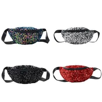 

Sequin Fanny Pack for Women Festival Glitter Waist Pack with Adjustable Strap