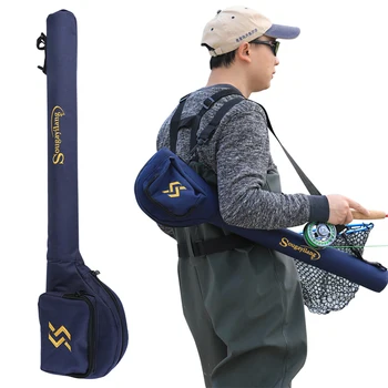 

Sougayilang 2020 New Top Quality Fly Rod Bag Portable 75cm Rod Reel Storage Tubes Cases Fishing Rod Fly Fishing Bag for Pesca