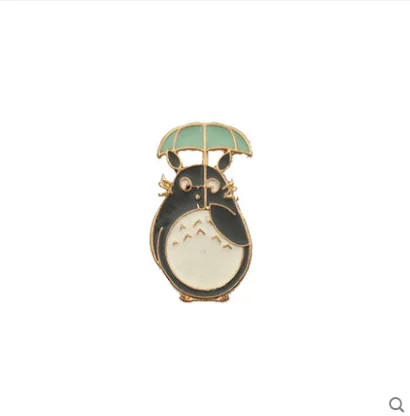 P0060-5 Totoro металлические булавки и броши для Модные лацканы рюкзак сумки значок детские подарки - Окраска металла: P0060-5