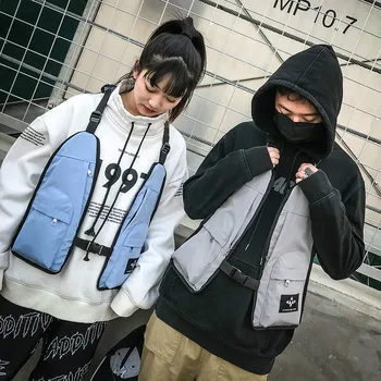 

New Creative Tactical Vest Backpack Unisex Backpack Personality Tide Couple Nylon Backpack