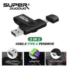 OTG USB флеш-накопитель для huawei P30, samsung S10 S9 S8 USB 2,0 type-c флеш-накопитель USB C карта памяти 256 ГБ 128 ГБ