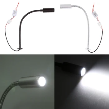 

LED Wall Light Flexible LED Reading Lamp 12V For Boat Silver + Black