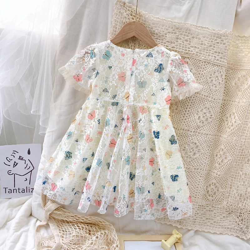 LOVE DD&MM Girls Princess Dresses Summer Children's Clothing Cute Butterfly Lace Bow Comfortable Baby Costume Clothes girls dress princess costume kids clothes