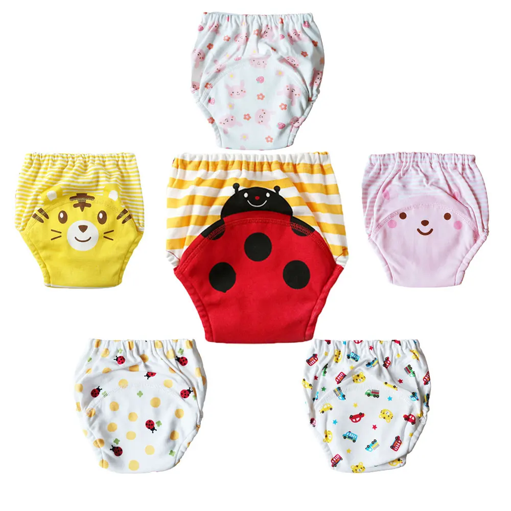 Pot en coton lavable 10 pièces | Nouveau, coton bébé enfants lavable pot, pantalons de formation, couches réutilisables, napperons, sous-vêtements en coton (lot de 10)