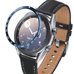 Premium Steel Bezel Ring Metal Cover for Smart Watch - Sleek and Durable Design (Galaxy3 41mm E Blue)