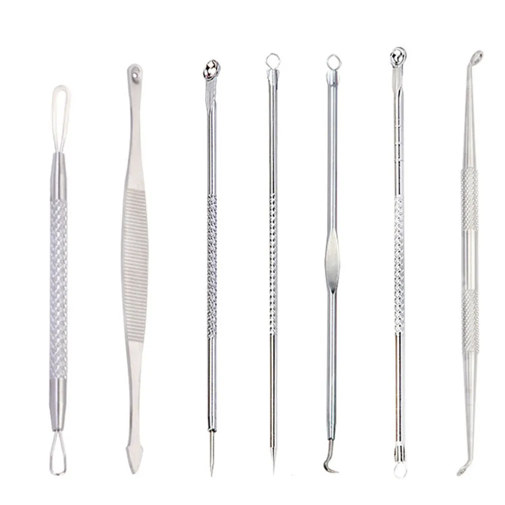 

7 Piece Set Stainless Steel Acne Needle Acne Blackhead Acne Needle Beauty Tool Clear Acne Professional Tool Set