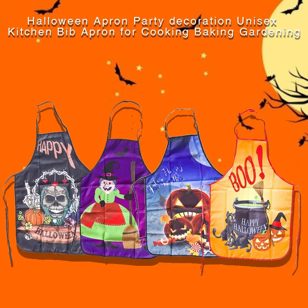 Halloween Apron Halloween Party Apron Decorations Cooking Baking Gardening Apparel Halloween Apron