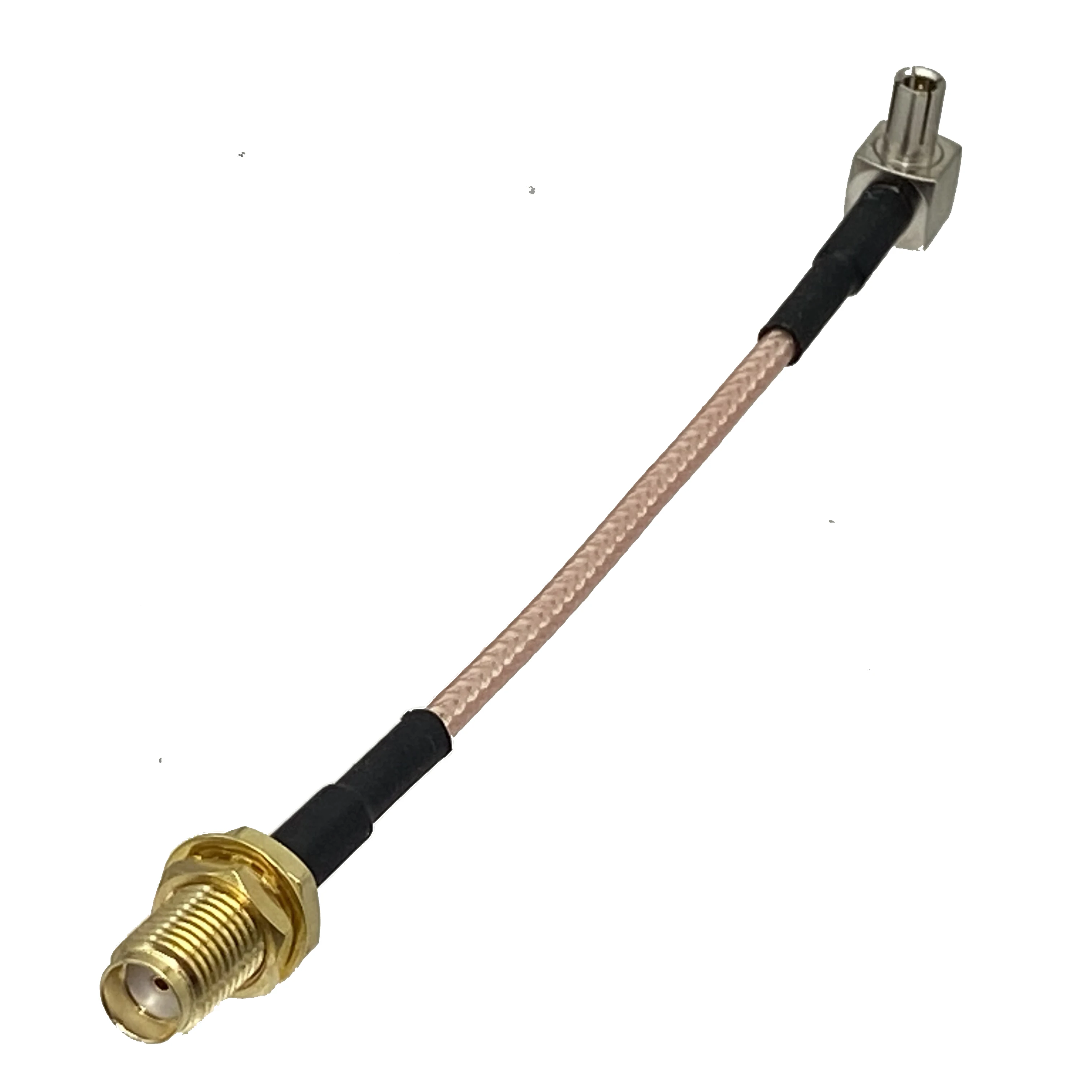 RG316 Kabel SMA Weibliche Buklhead Jack zu TS9 Männlichen Stecker Rechten Winkel Crimp Stecker RF Koaxial Zopf Jumper Draht 4 zoll ~ 10FT