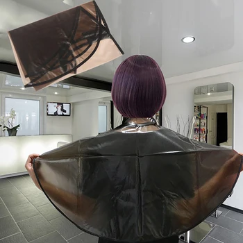 

Hair dyeing cloth Hair Cutting Collar Waterproof Baking Oil Anti-Colouring Cape For Kitchen home apron Hairdressing Hair