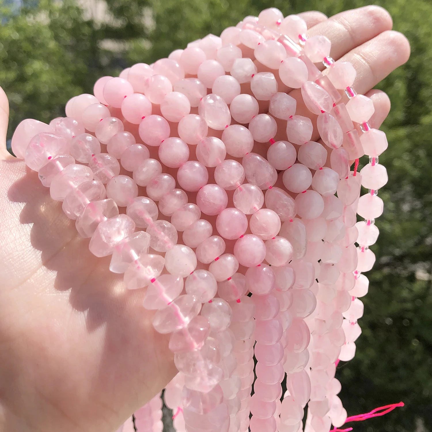 8mm Natural Rose Quartz Beads Round Gemstone Loose Beads for Jewelry Making  (45-48pcs/strand)