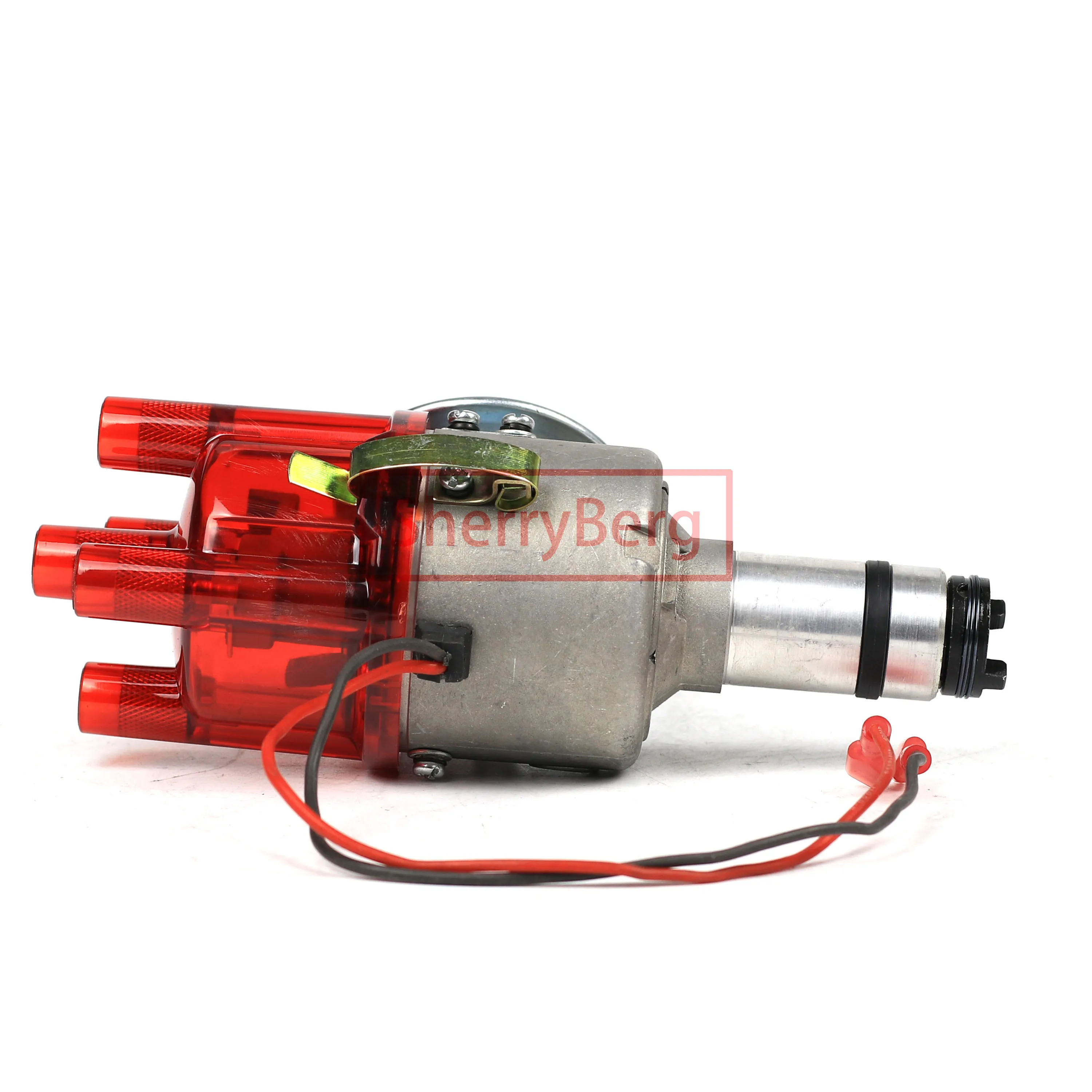 Complete electronic ignition distributor for VOLVO B20A B20B B18 engines VACUUM ADVANCE CCW red transparency cap