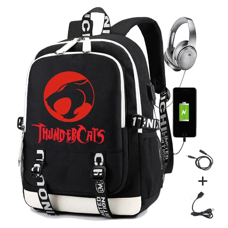 Thundercats рюкзак для мужчин с принтом аниме дорожная сумка студенческая зарядка